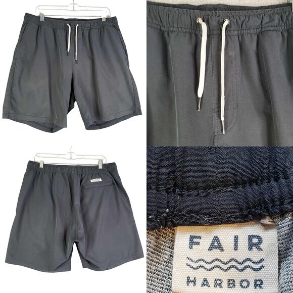 Fair Harbor The One Short Men's Size XL Dark Gray Drawstring Lined - Picture 1 of 10